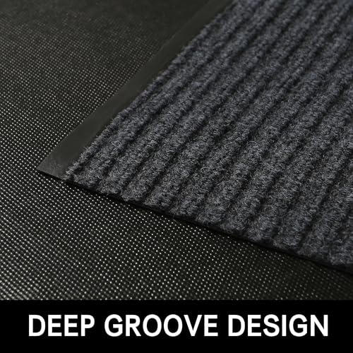 Door Floor Mat 3FTx10FT Entrance Mat Indoor Outdoor Door Mat,Charcoal Grey