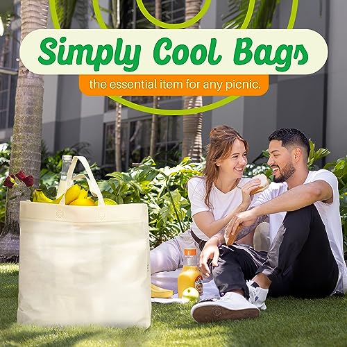 Simply Cool 200 Pack Reusable Grocery Bags, Large Tote Bags Bulk, Cream - color: Cream, size: 200 Pack - Large Bags