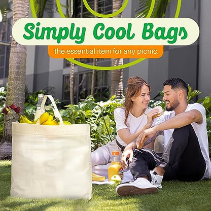 Simply Cool 200 Pack Reusable Grocery Bags, Large Tote Bags Bulk, Cream - color: Cream, size: 200 Pack - Large Bags