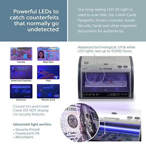 AccuBANKER LED430 Cash and Card Counterfeit Detector, 6 Point - style: Base Unit