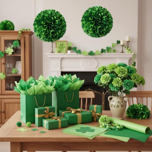 500 Sheets Green Tissue Paper Bulk 15 x 20 Inch for Football Game Day Gifts - color: Green, size: 15 x 20 Inch, style: Classic