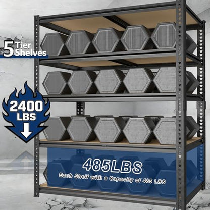 Garage Storage Shelves, Heavy Duty Shelving, 20" D x 40" W x 72" H - size: 20"D x 40"W x 72"H