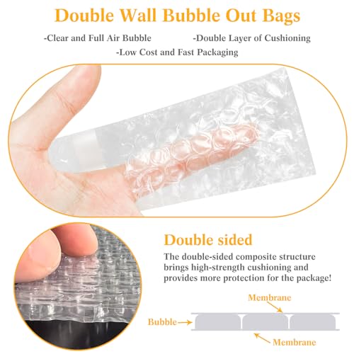 Perkoop Bubble Bags Double Bubble Pouches, 2 x 3.15 Inch, 120 Pcs - size: 2 x 3.15 Inch