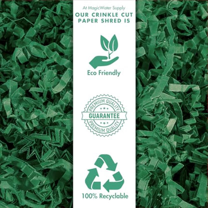 MagicWater Crinkle Cut Paper Gift Basket Filler - 2 LB - Green - color: Green