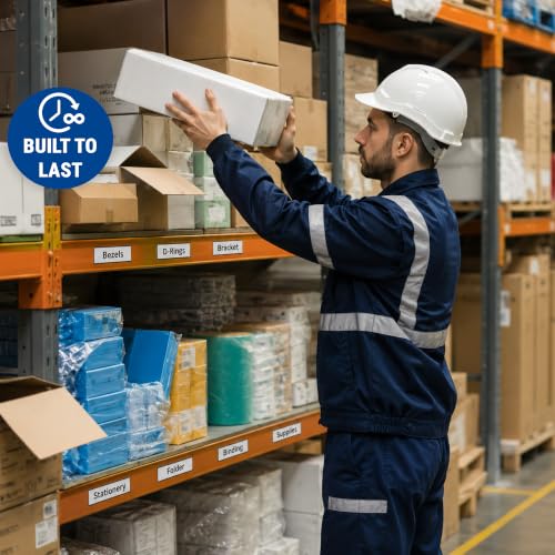 10 Pack Magnetic Label Holder 2x4 Inch - Magnetic Labels for Shelving, File Cabinet & Locker Name Plates - Magnet Labels for Steel Shelves & Racks - Includes Paper Inserts & Clear Plastic Protectors - size: 2" x 4"