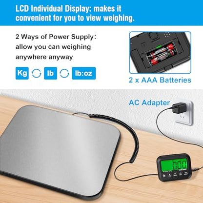 GRAM PRES Shipping Scale, 440 lbs/10g Highly Accurate Postal Scale