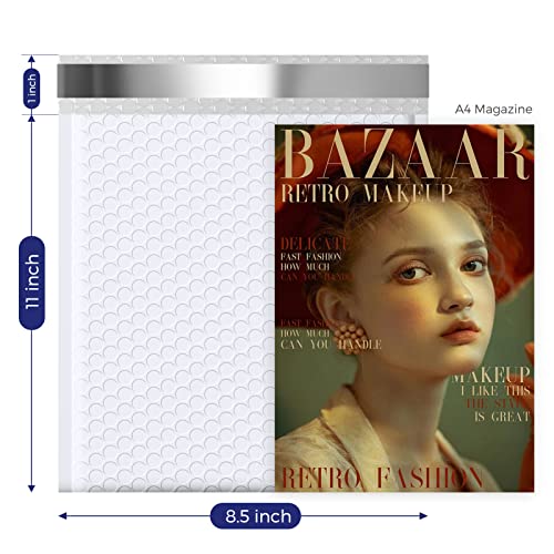 Fuxury White Bubble Mailers 8.5x12" Padded Envelopes 500 Pack Bulk - color: White, size: 8.5x12" 500PC