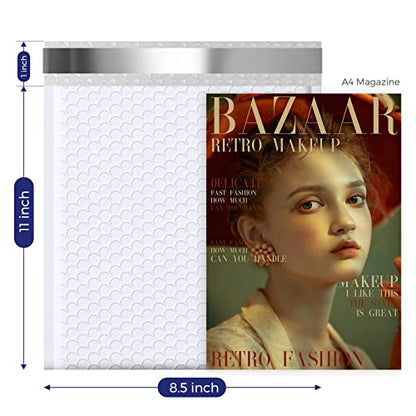 Fuxury White Bubble Mailers 8.5x12" Padded Envelopes 500 Pack Bulk - color: White, size: 8.5x12" 500PC