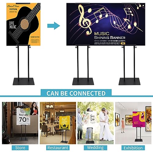 Poster Stand for Display, Adjustable Heavy Duty Poster Board Stand - size: Double-Pole Poster Stand 1 Pack