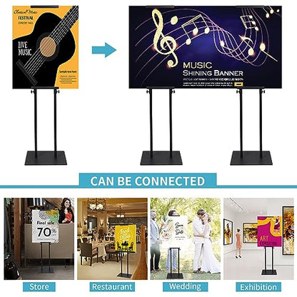 Poster Stand for Display, Adjustable Heavy Duty Poster Board Stand - size: Double-Pole Poster Stand 1 Pack