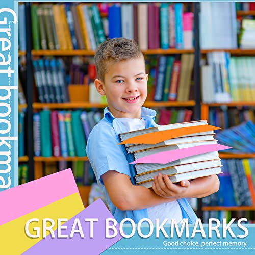 Spakon 24 Pack Library Book Dividers with Stickers, Shelf Markers