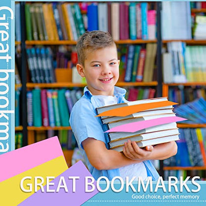 Spakon 24 Pack Library Book Dividers with Stickers, Shelf Markers