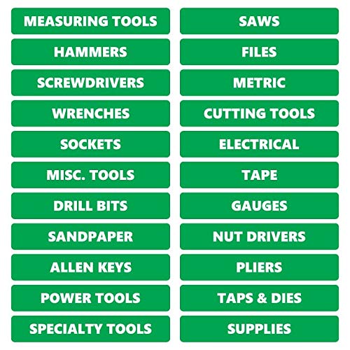 Toolbox Organizational Magnetic Rounded Labels by DCM Solutions (Green, 0.75" H x 4.5" W) - color: Green, size: 0.75"H x 4.5"W
