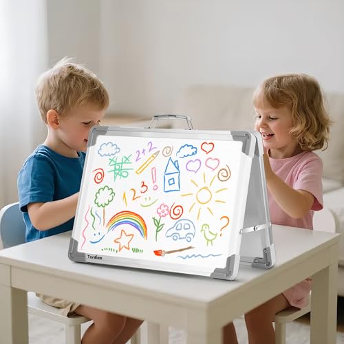 Tankee Dry Erase Board 18x24 Double Sided Magnetic Whiteboard with Stand - color: Gray, size: 24"W x 18"H