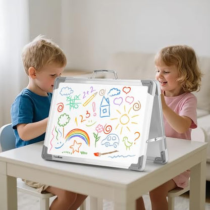 Tankee Dry Erase Board 18x24 Double Sided Magnetic Whiteboard with Stand - color: Gray, size: 24"W x 18"H