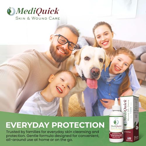 MediQuick Wound Care Hydrogel Drops - First Aid Drops with 12 Hours Action - size: Hydrogel Drops (4 Ounce)