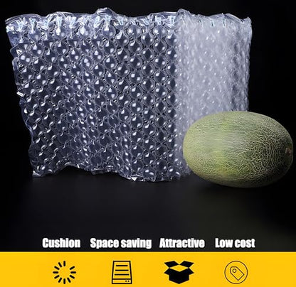 Inflatable Bubble Cushioning Wrap for Shipping Clear Air Packaging Bags Plastic Packing Bubbles Air Pillows Packing Materials Buffer Void Fill Cushioning for Moving (11.8"x164 Feet/Roll)