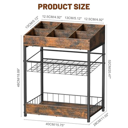 Snack Organizer for Countertop, 6 Adjustable Compartment - size: 40×28×52cm
