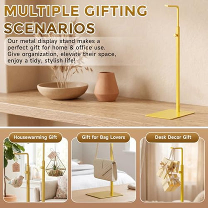 6 Pack Purse Stand Holder Handbag Display Stand, Gold - color: Gold