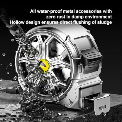 16ft Stainless Steel Tape Measure, Waterproof & Rustproof for Construction - color: 16'