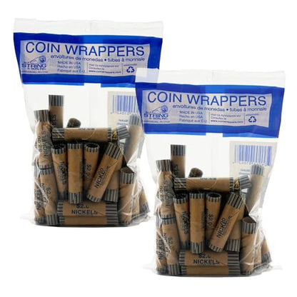 BAZIC Products Nickel Coin Wrappers, $2 Rolls, Bulk 36 Pack, 2-Pack - color: Nickel Rolls, size: 2-Pack