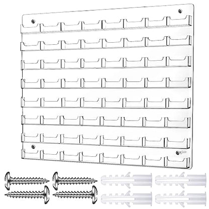 Hillban Acrylic Business Card Holder Wall Mount Office, 64 Pockets - size: 64 Pockets