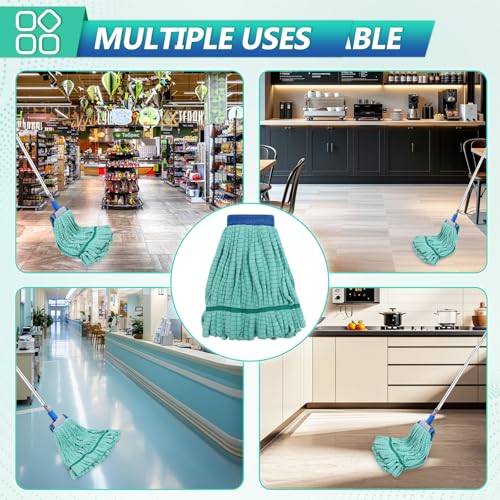 10 pcs Large Microfiber Tube Mop Heads,18 oz Heavy Duty Commercial Mop Head Replacement Reusable Machine Washable for Hardwood,Tile,Laminate Floors