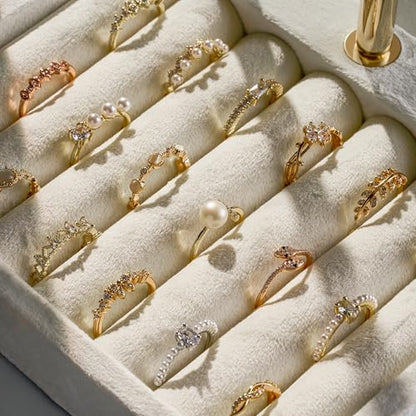 Jewelry Organizer Stand Display, 3 Tier Velvet Bracelet Holder, Beige - color: Beige, size: Large