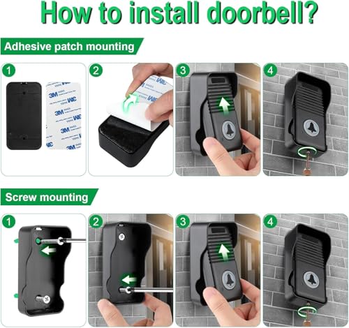 Doorbells, Full Duplex Intercom Long Range Wireless Door Bell - size: 1Transmitter+2 Receiver