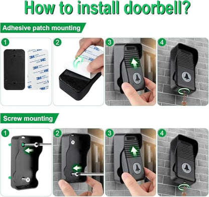 Doorbells, Full Duplex Intercom Long Range Wireless Door Bell - size: 1Transmitter+2 Receiver