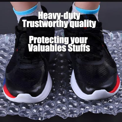 Inflatable Bubble Cushioning Wrap for Shipping Clear Air Packaging Bags Plastic Packing Bubbles Air Pillows Packing Materials Buffer Void Fill Cushioning for Moving (11.8"x164 Feet/Roll)