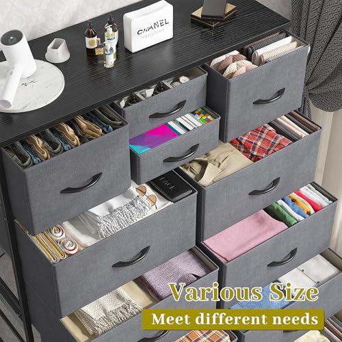 EnHomee 52.2" H Tall Dresser for Bedroom, Vertical Storage Tower, Anti-Tip