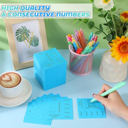 Kosiz 5 Bid 1000 Sheet Auction Raffle Tickets, Lake Blue - color: Lake Blue, size: 5 Bid