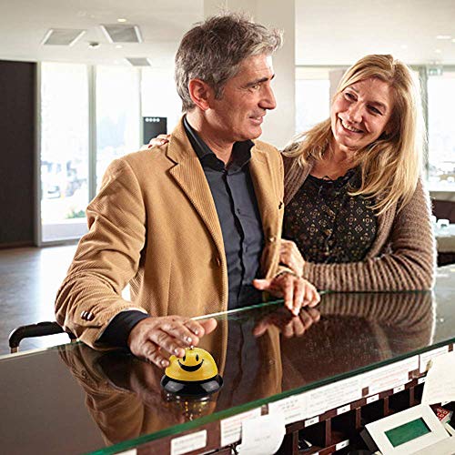 EMDMAK Call Bell, Service Bell for The Porter Kitchen Restaurant Bar Classic Concierge Hotel (3.35 Inch Diameter) (2 Pack)(Yellow) - size: 2 Pack