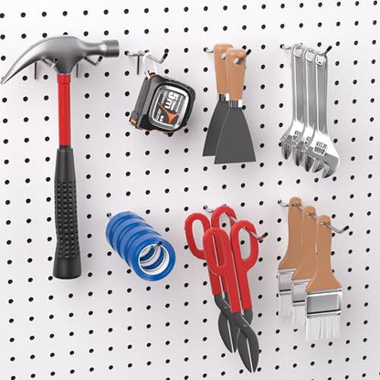 FRIMOONY Peg Board Organizer Accessories, Pegboard Hook Locks, Bins, for Organizing Pliers, Wrenches, Screwdrivers, 202-Piece - size: 202PCS