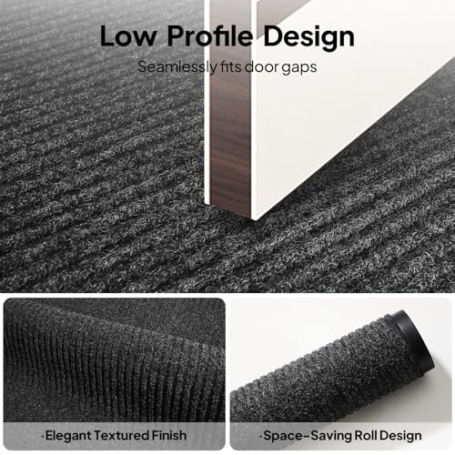 35'' x 47'' Commercial Entrance Mat PVC Composite Anti-Slip Mat Wear-Resistant Dust-Removing Floor Protective Doormats Office Matting Shop Lobby Entrance Carpet Large Door Mats Dark Gray