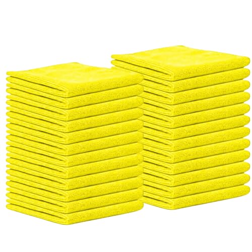 Microfiber Cleaning Cloth for Kitchen & households, Towels for Cars - color: Yellow