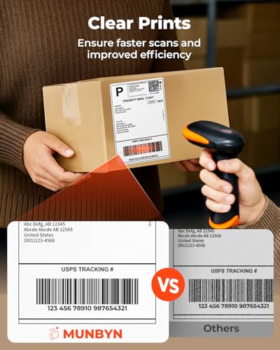MUNBYN 4x6 Thermal Printer Labels, Commercial Grade, 220 Sheets/Stack - color: White, size: 4x6*220