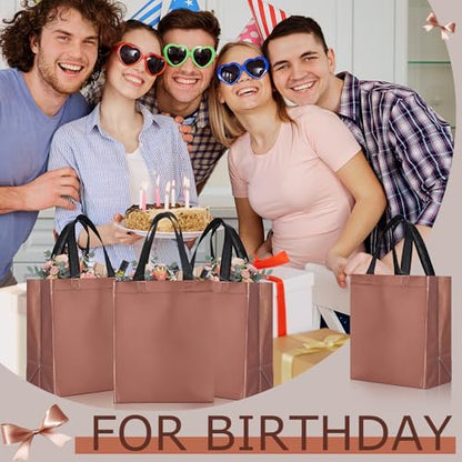 Eccliy 80 Pcs Reusable Gift Bags, Medium, Coffee - color: Coffee, size: Medium