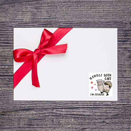 Wailozco Handle with Care Stickers,500 Labels Per Roll - color: Handle With Care