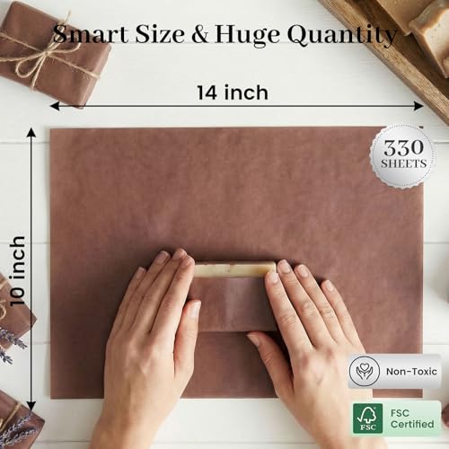 Koogel 330 Sheets Brown Tissue Paper, 14 x 10 inch - color: Brown