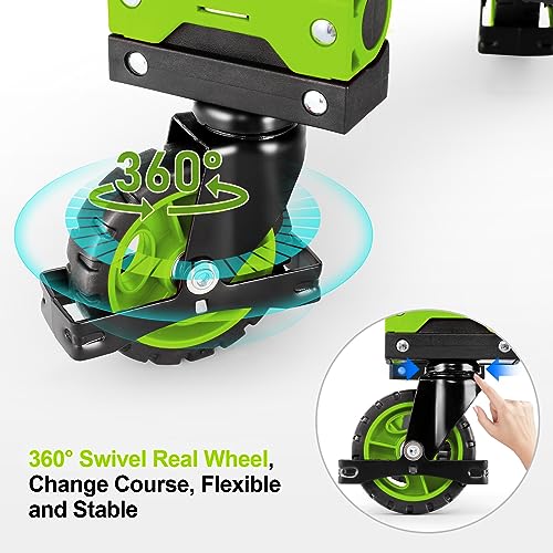 Heavy Duty 330lbs Folding Hand Truck, 2 in 1 Alu Foldable Dolly, Green - color: Green