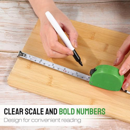 Copkim 50 Pcs 6 ft Mini Tape Measure Retractable Bulk,Green - color: Green