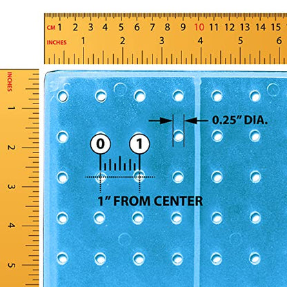 Azar Displays 703385-BLU Four-Sided Revolving 8”W X 20”H Pegboard Counter Display, Blue - color: Blue, style: Pegboard Only