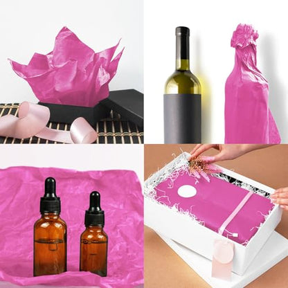 120 Sheets 14 x 20 Inch Hot Pink Tissue Paper for Gift Bag Wrapping - color: Hot Pink