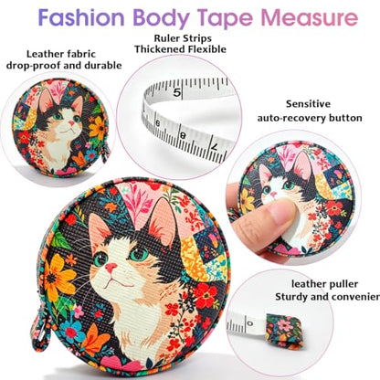 Body Measuring Tape for Body Cloth Tape Measure Fabric Tailors Sewing Medical Measurements TapeLeather Tape Measure Retractable Dual Sided Ruler (Cat) - color: Cat