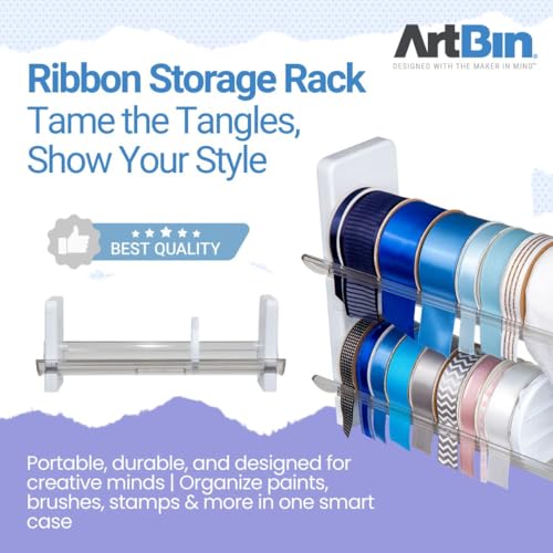 ArtBin Ribbon Storage Rack and Spool Holder, White - size: (Pack of 1)