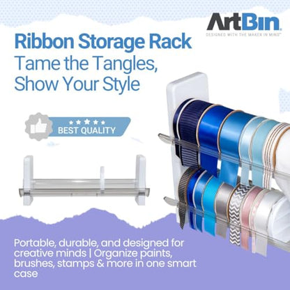 ArtBin Ribbon Storage Rack and Spool Holder, White - size: (Pack of 1)