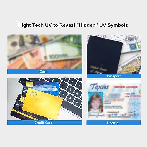 Counterfeit Bill Detector with LED Light, Multi Currency & Card Counterfeit Detector Money Checker, Counterfeit Detection for Credit Cards and ID Cards