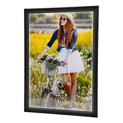 24 x 33 Inch LED Movie Poster Frame Home Theater Wall Mounted Advertising Picture Frame Display Led Light Box Sign Advertising Display - color: Black, size: 24 x 33 Inch